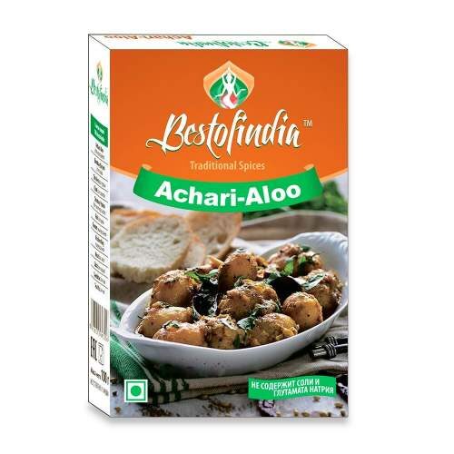 Kartupeļu garšvielu maisījums Achari-Aloo, 100 gr, Bestofindia ®