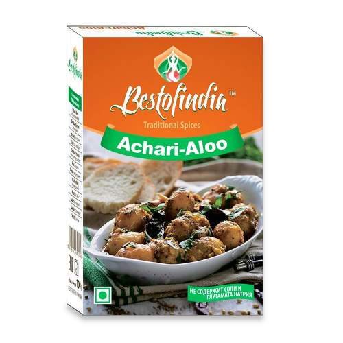Kartupeļu garšvielu maisījums Achari-Aloo, 100 gr, Bestofindia ®