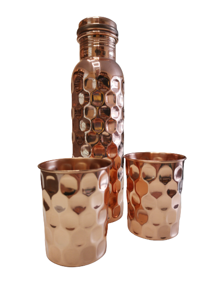Медная бутылка Diamond Hammered — изображение 4