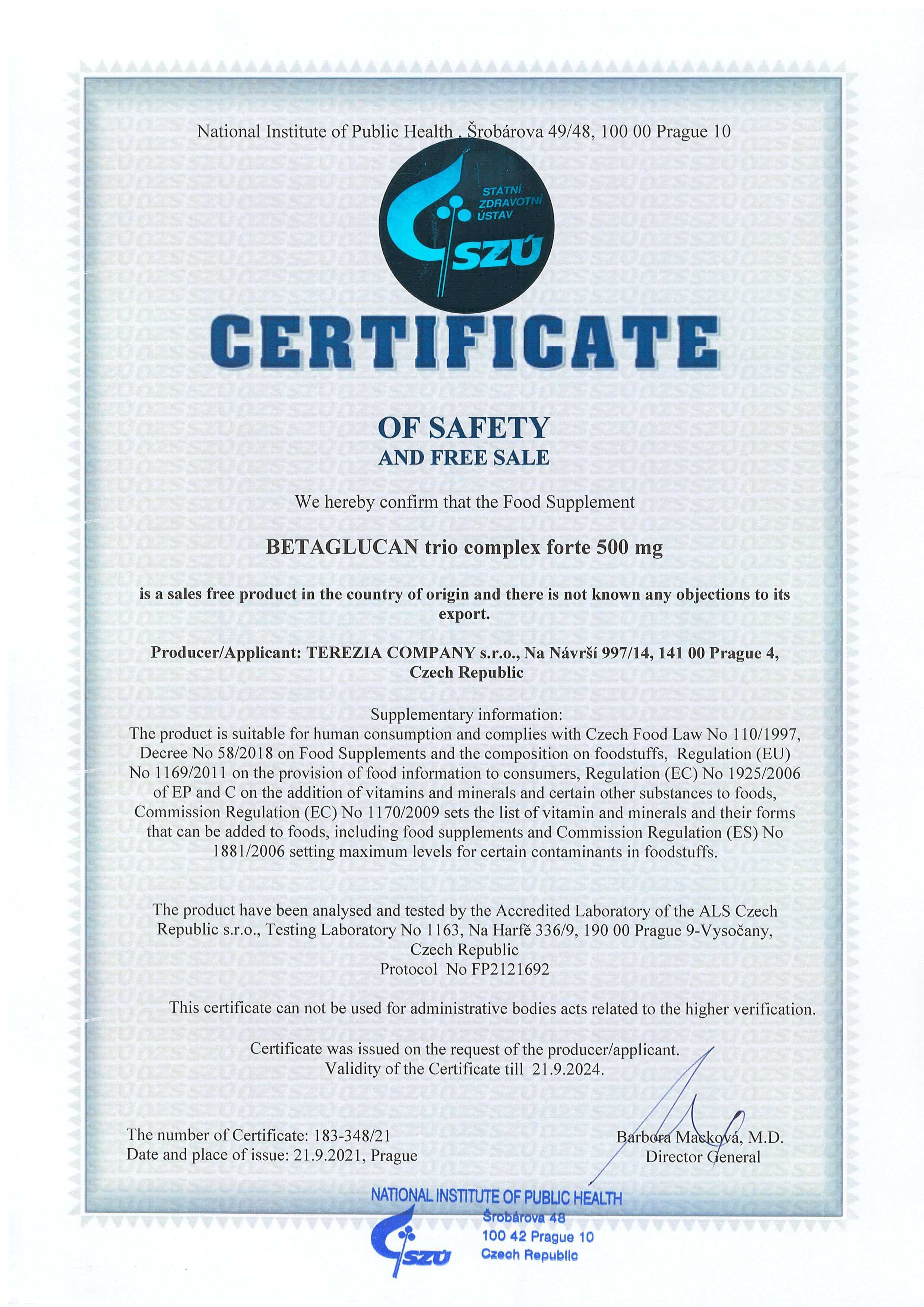 Betaglucan 500 Mg, Terezia, 30 Capsules - Image 3
