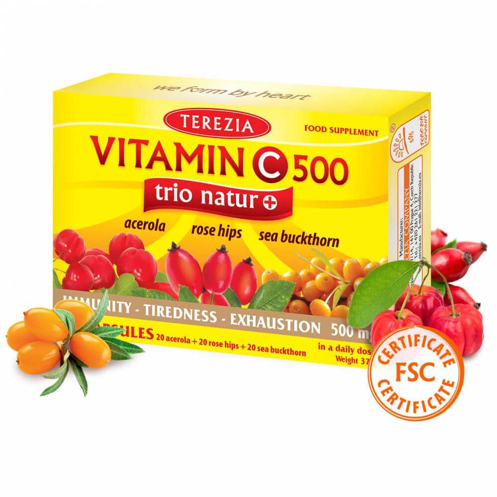 Vitamin C Trio Natur+, Terezia, 60 kaps.
