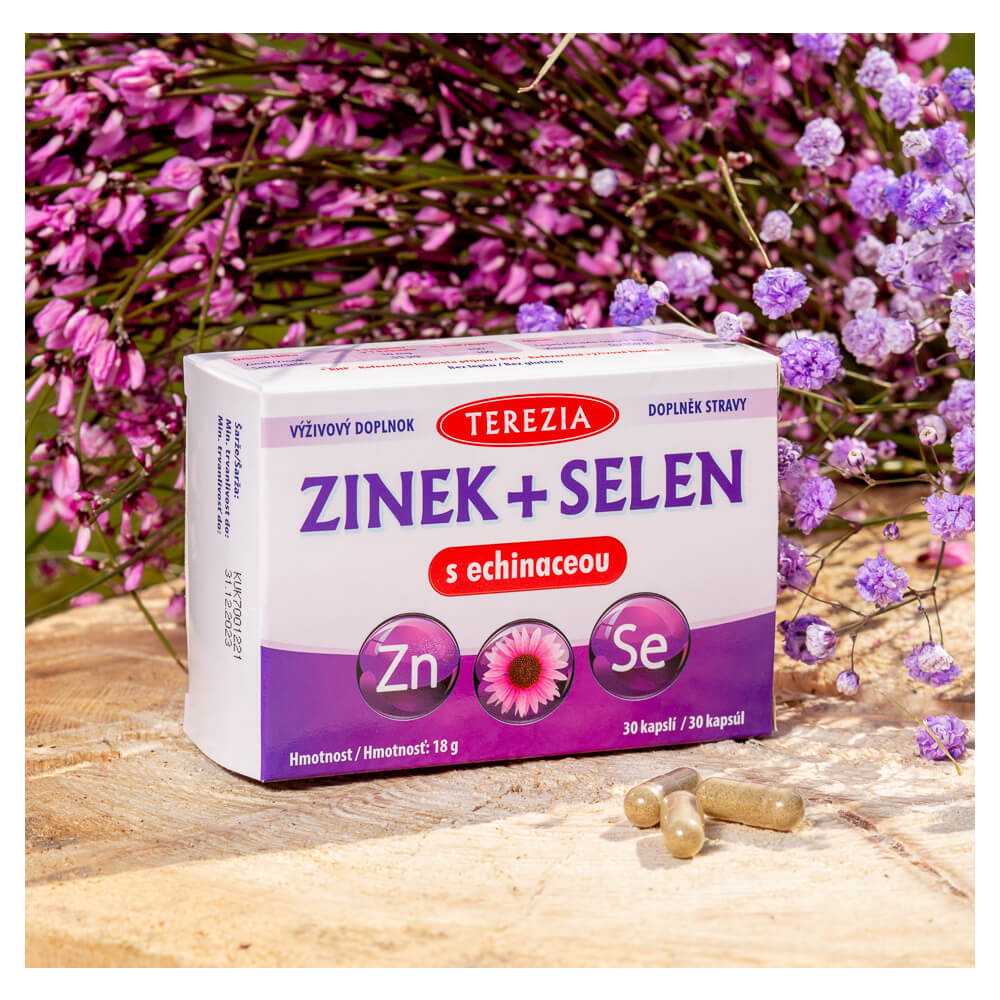 Zinc + Selenium With Echinacea, Terezia, 30 капсул — изображение 2